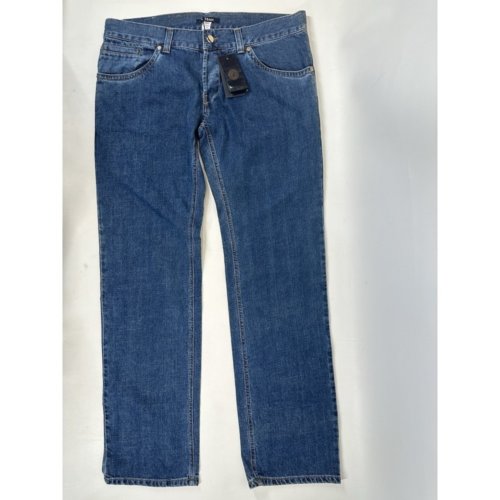 Versace Men's Jeans Size 40 NWT Straight 38x34 Button Fly Vintage